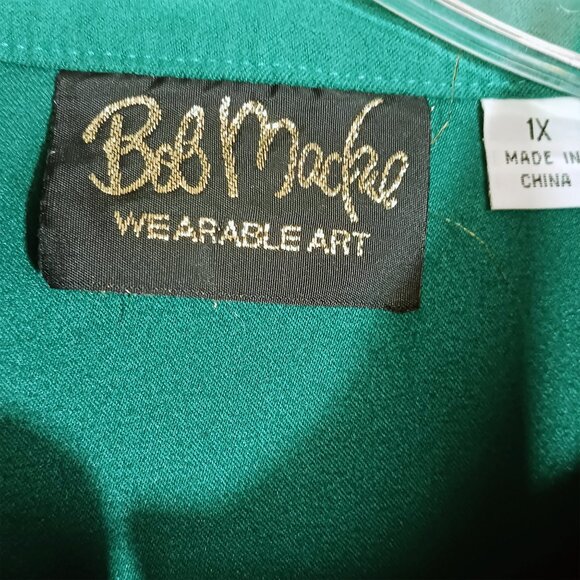 Bob Mackie Vintage Wearable Art Zippered Jacket Front Slit Pockets Size 1X - Picture 9 of 9